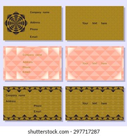 set of vector templates for invitations, business cards