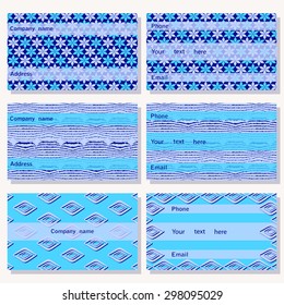 set of vector templates for invitations, business cards