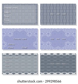set of vector templates for invitations, business cards