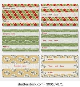 set of vector templates for invitations, business cards