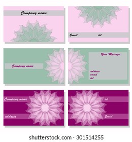 set of vector templates for invitations, business cards