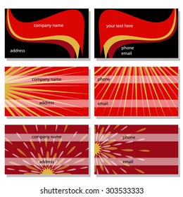 set of vector templates for invitations, business cards