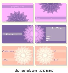 set of vector templates for invitations, business cards