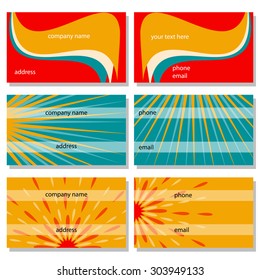 set of vector templates for invitations, business cards
