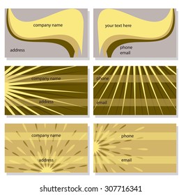 set of vector templates for invitations, business cards