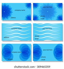 set of vector templates for invitations, business cards