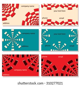 set of vector templates for invitations, business cards