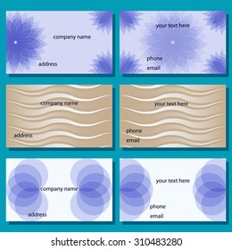 set of vector templates for invitations, business cards