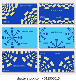 set of vector templates for invitations, business cards