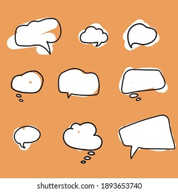 Set of vector text frames for comics, memes, presentations, etc.