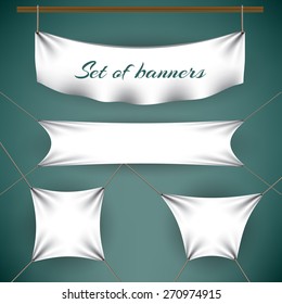 set of  vector textile banners,signboard,eps 10