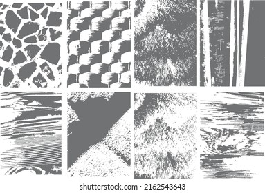Set of vector texture, pencil illustration pattern