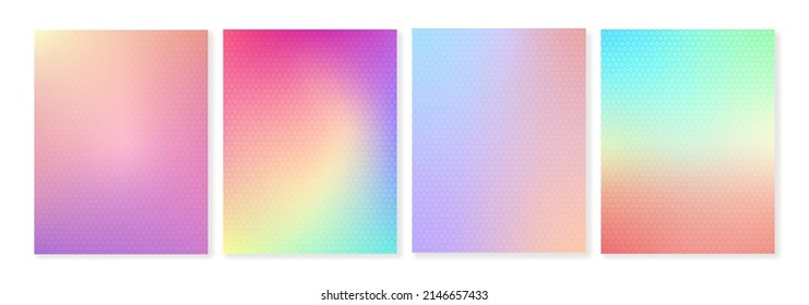 Set of vector textured gradient backgrounds. For covers, wallpapers, branding, social media and other projects. You can also use backgrounds without textures.