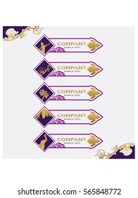 Set of vector thai art  vintage design elements and frames