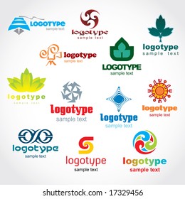 Set of vector trade marks for your company or a site