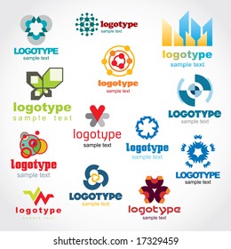 Set of vector trade marks for your company or a site, science