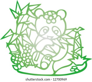 Set of Vector from Traditional Chinese Paper-cut, very popular in North-West China, for celebration of Spring Festival or Wedding