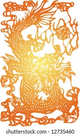 Set of Vector from Traditional Chinese Paper-cut, very popular in North-West China, for celebration of Spring Festival or Wedding