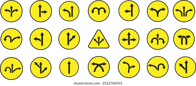 Set of vector traffic arrows. Arrows icon. Arrow vector icon. Arrows vector collection. 