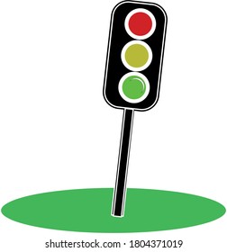 Set of Vector Traffic Lights,Animation traffic light.