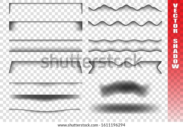 Set of vector transparent overlay shadows.\
Web banner. Element for advertising and promotional message\
isolated on transparent\
background.