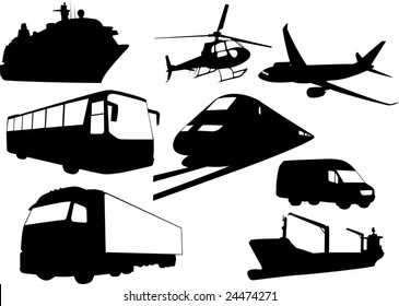 The set of vector transport silhouettes