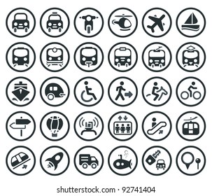 Set of vector transportation icon