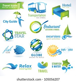 Set of vector travel icons