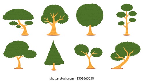 Set of vector trees for background
