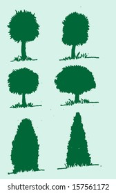 Set of Vector trees with leaves 