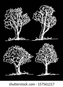 Set of Vector trees with leaves 