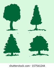 Set of Vector trees with leaves 