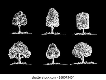 Set of Vector trees with leaves 