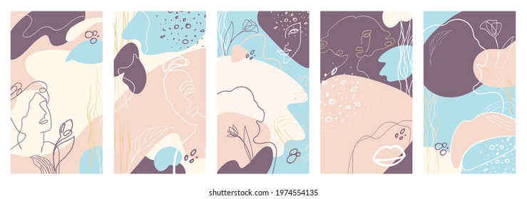 Set of vector trendy colorful isolated backgrounds. Collection be useful for cover, banner, flyer, presentation, booklet, poster, card and other design. Abstract modern universal illustrations