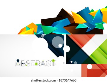 Set of vector triangle geometric backgrounds. Vector illustration for covers, banners, flyers and posters and other designs