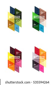 Set of vector triangle geometric infographic for workflow layout, diagram, number options or web design
