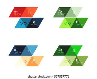 Set of vector triangle geometric infographic for workflow layout, diagram, number options or web design