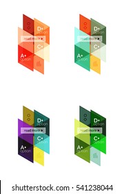 Set of vector triangle geometric infographic for workflow layout, diagram, number options or web design