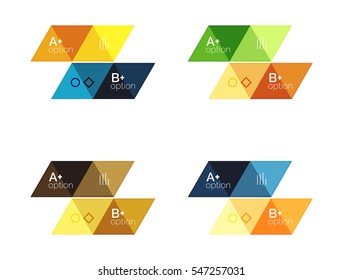 Set of vector triangle geometric infographic for workflow layout, diagram, number options or web design