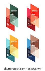 Conjunto de infografía geométrica de triángulo vectorial para diseño de flujo de trabajo, diagrama, opciones de número o diseño web