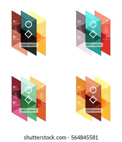 Set of vector triangle geometric infographic for workflow layout, diagram, number options or web design