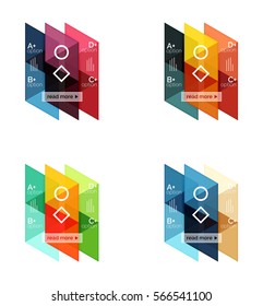 Set of vector triangle geometric infographic for workflow layout, diagram, number options or web design