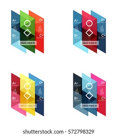 Set of vector triangle geometric infographic for workflow layout, diagram, number options or web design
