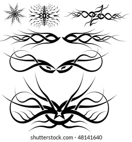 set of vector tribal