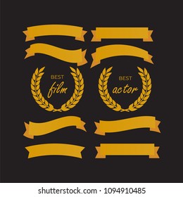 Set of vector trophy and award icons. Vector medal and award ico