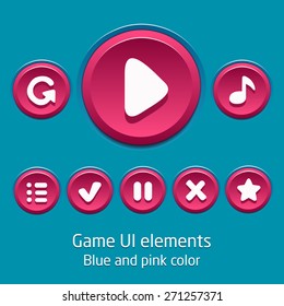 Set of vector ui elements
