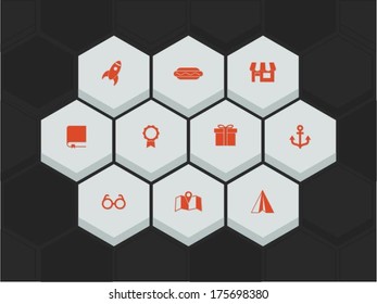 set of vector universal icons