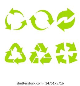 Set of vector universal recycling symbols.  - Shutterstock ID 1475175716