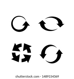 Set of vector universal recycling symbols. 