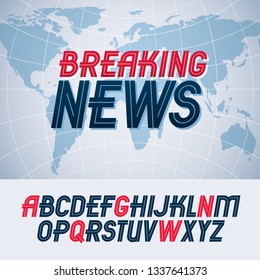 Set of vector upper case English alphabet letters isolated, for use as design elements for press and blogging.